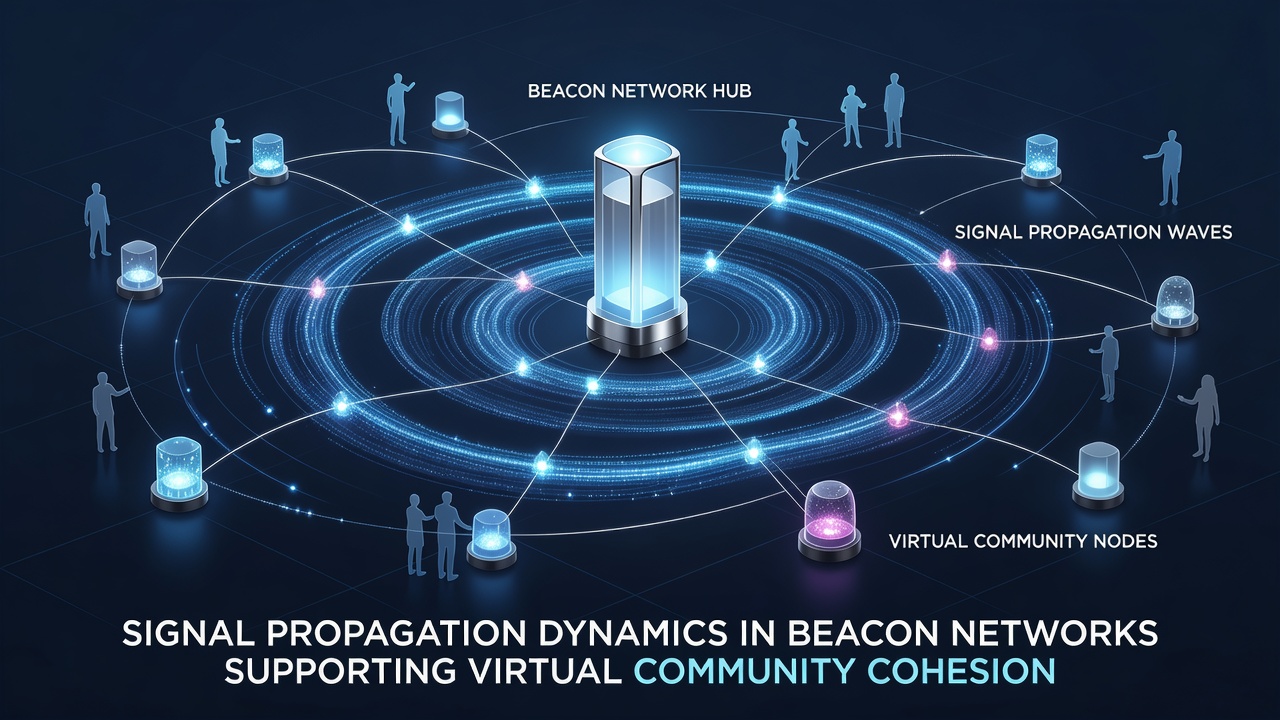 Visualization of attenuation curves and community engagement metrics overlaid on a beacon network map